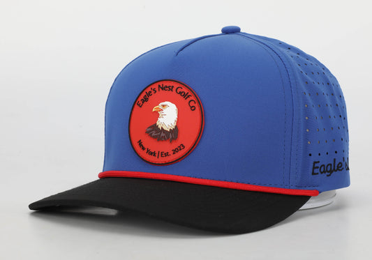 Blue & Red Vented Golf Hat