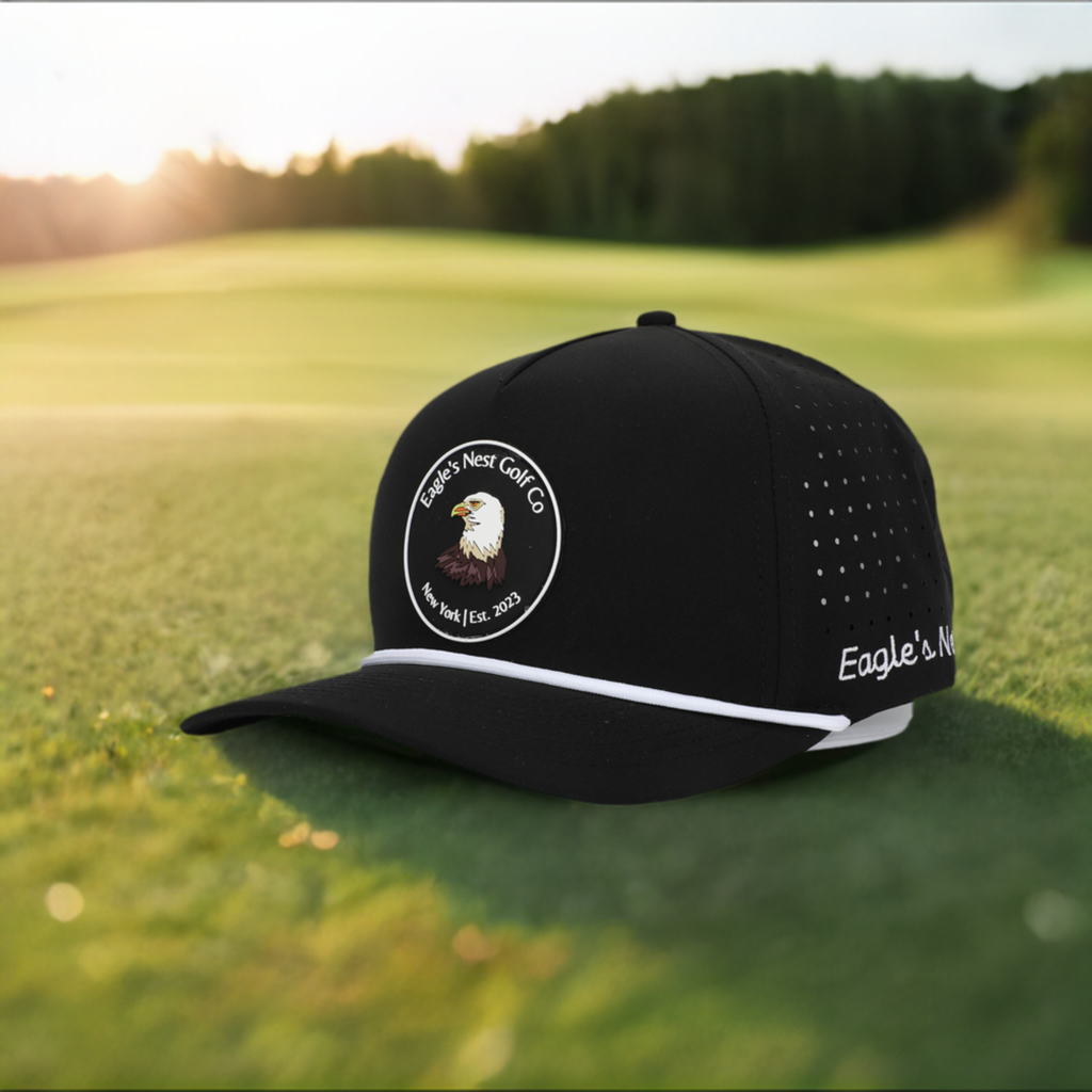 Black Vented Golf Hat